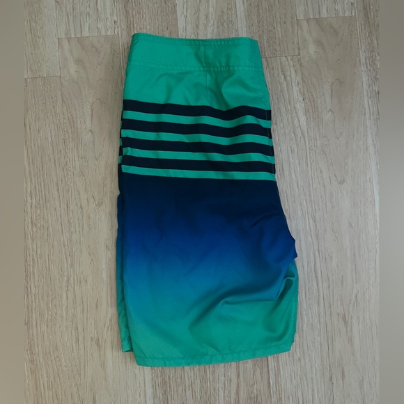 Men’s Hollister Gradient Blue and Green Swim Shorts Sz 34 - Picture 4 of 4